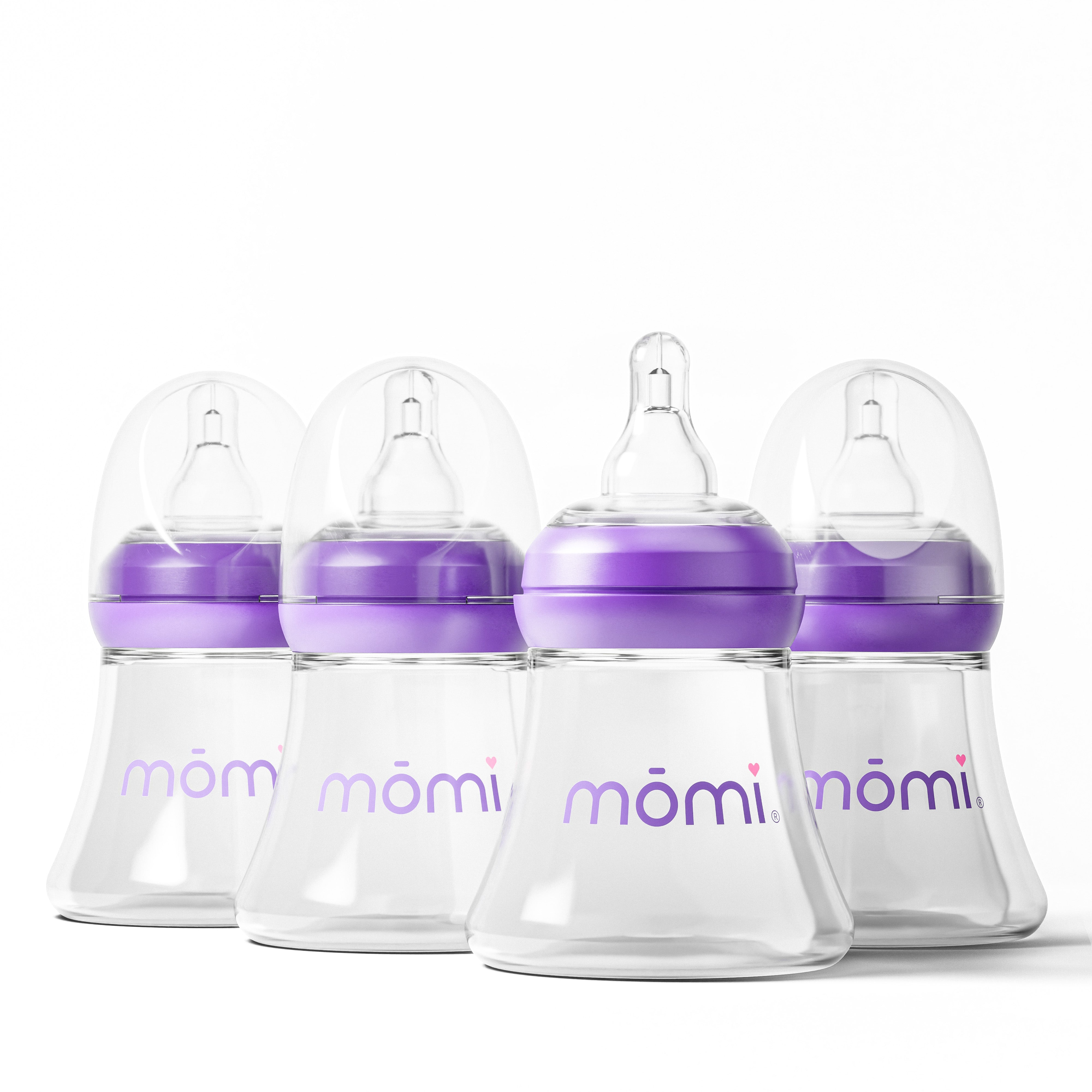 mōmi breast-like bottle 4-set glass, 5oz