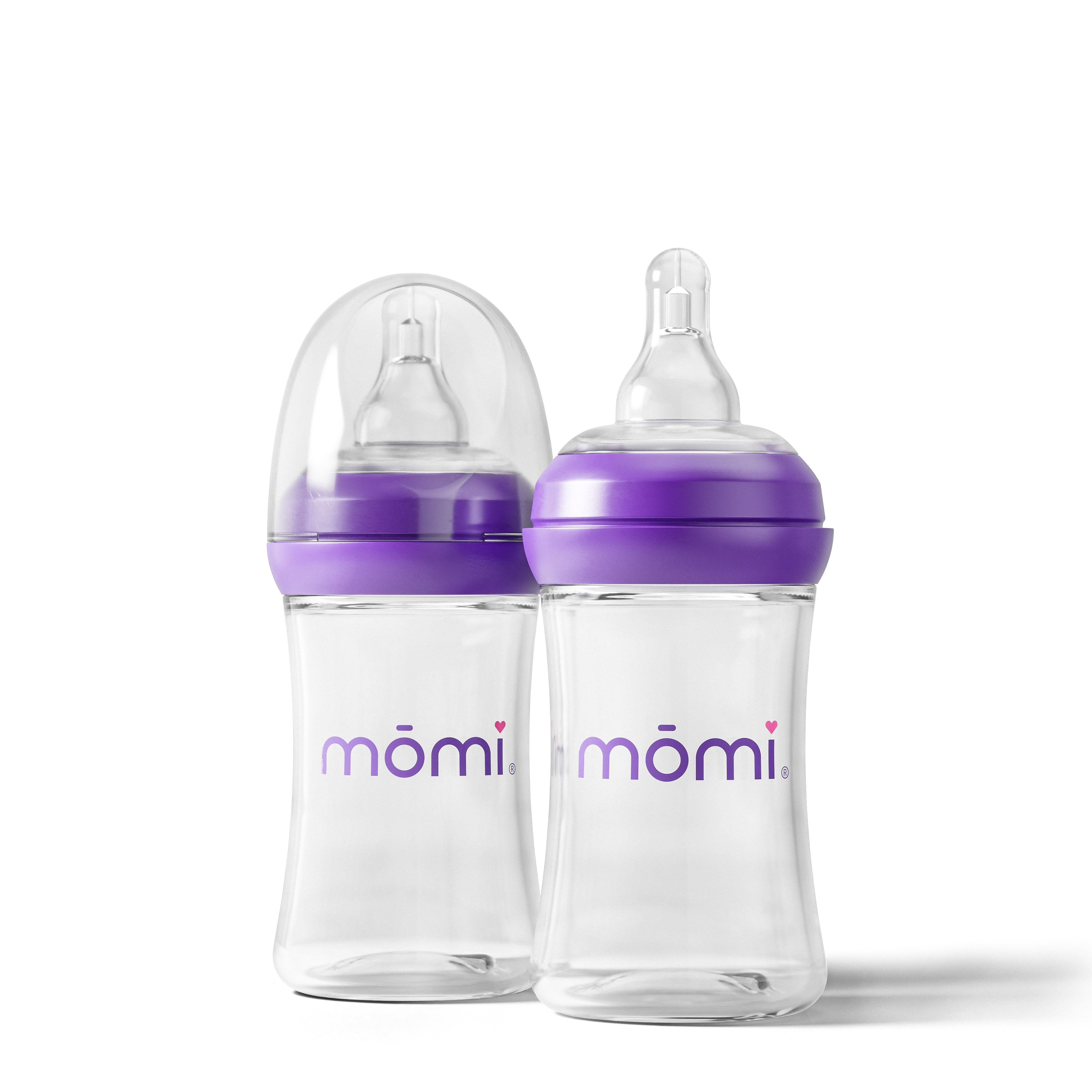 mōmi breast-like bottle 2-sets, 4oz purple