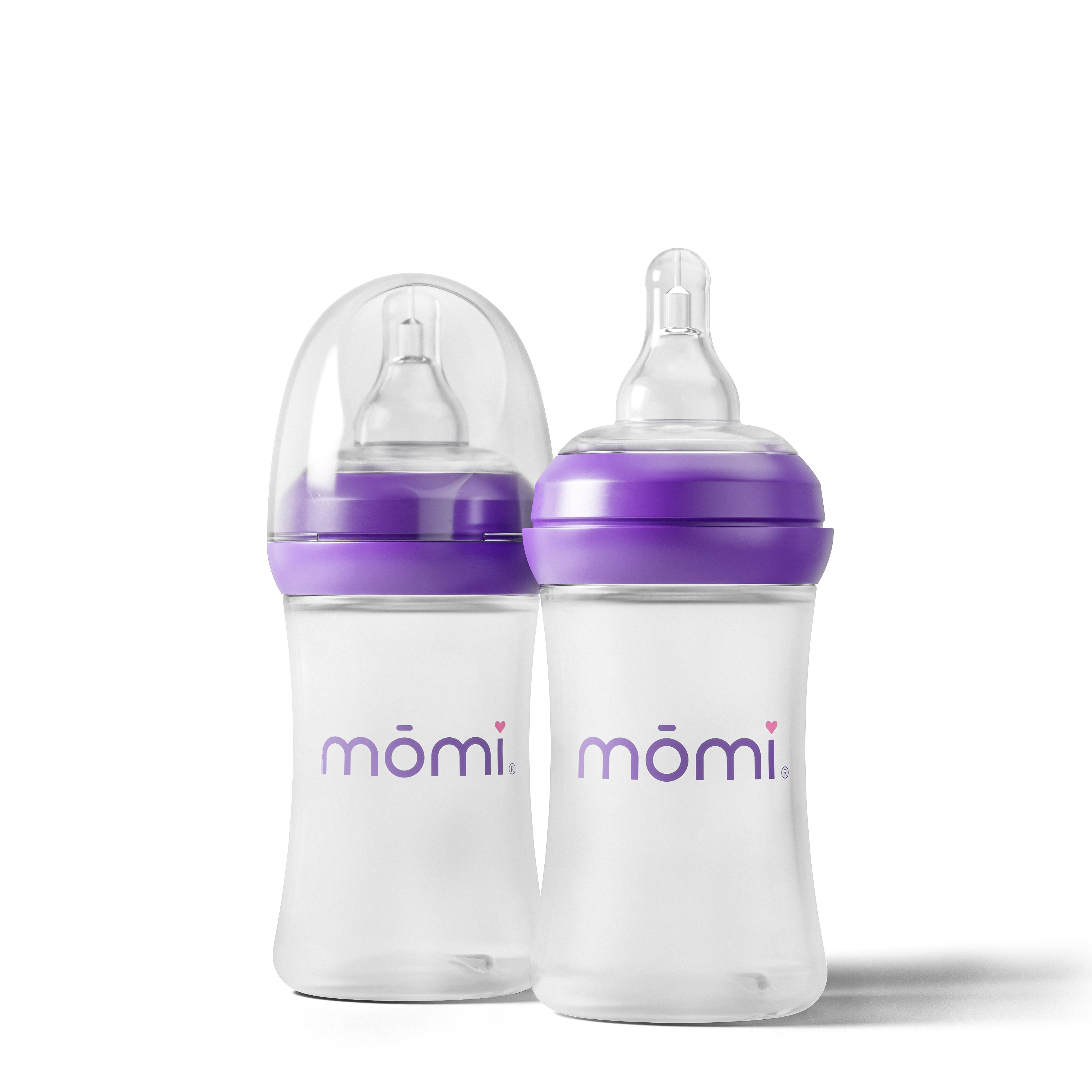 mōmi breast-like bottle 2-sets, 4oz purple