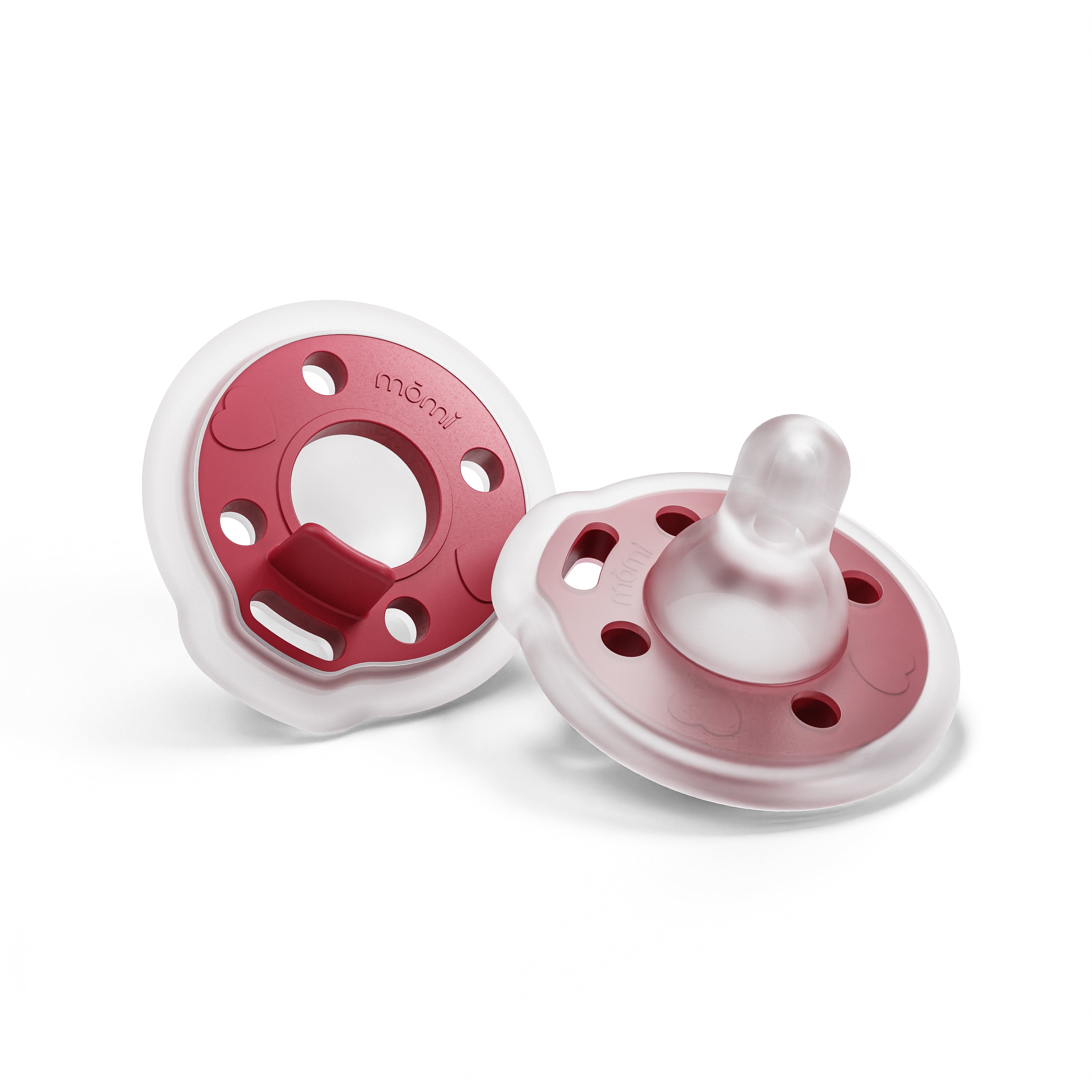 mōmi babypace pacifier gift set - cranberry