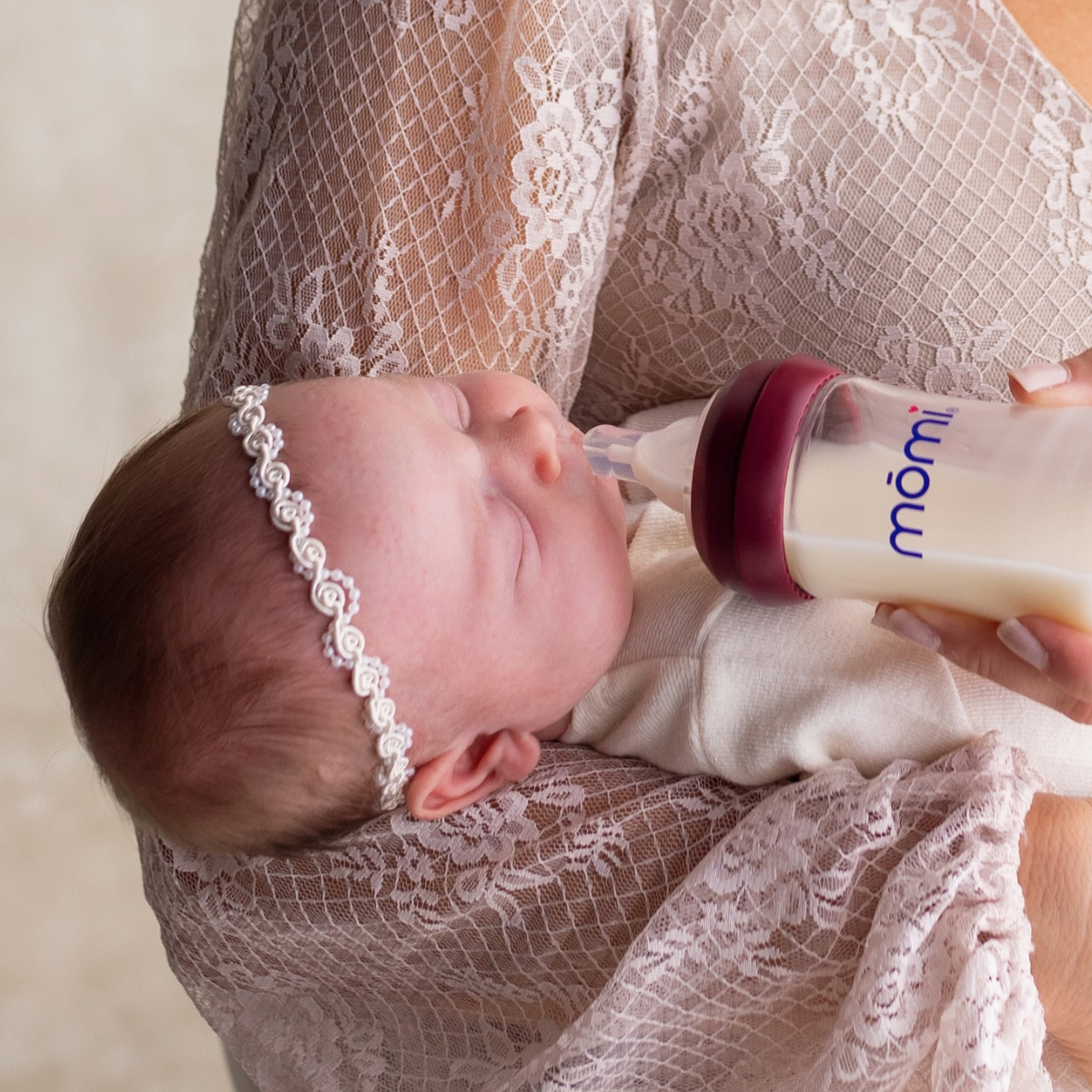 momi vibes breast-like bottle sets - cranberry