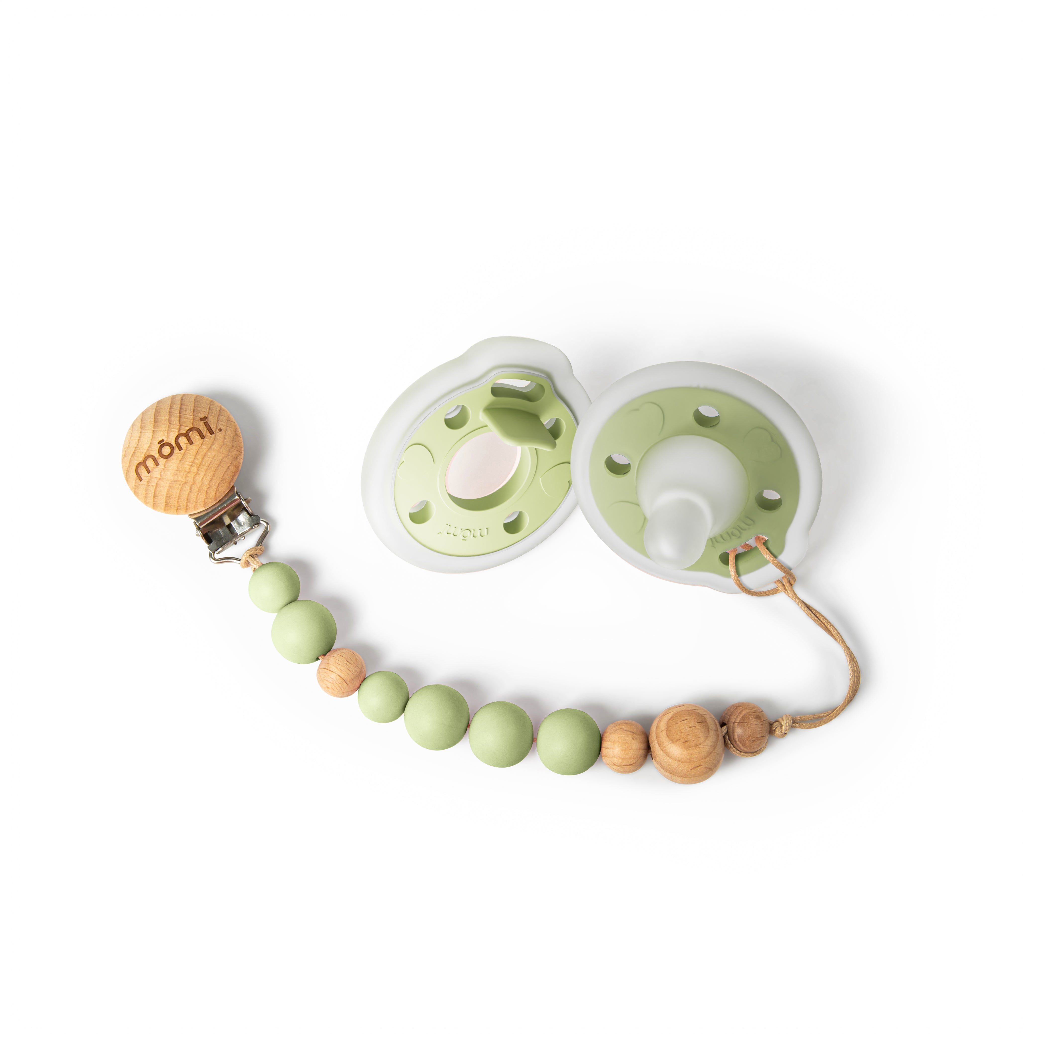 mōmi babypace pacifier gift set - pistachio