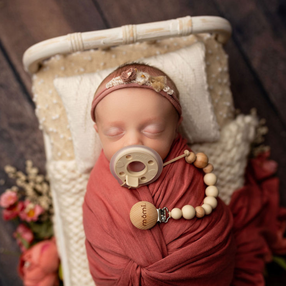 mōmi babypace pacifier 2-set -barley