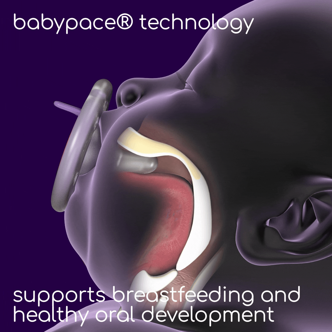 mōmi babypace pacifier gift set - cranberry