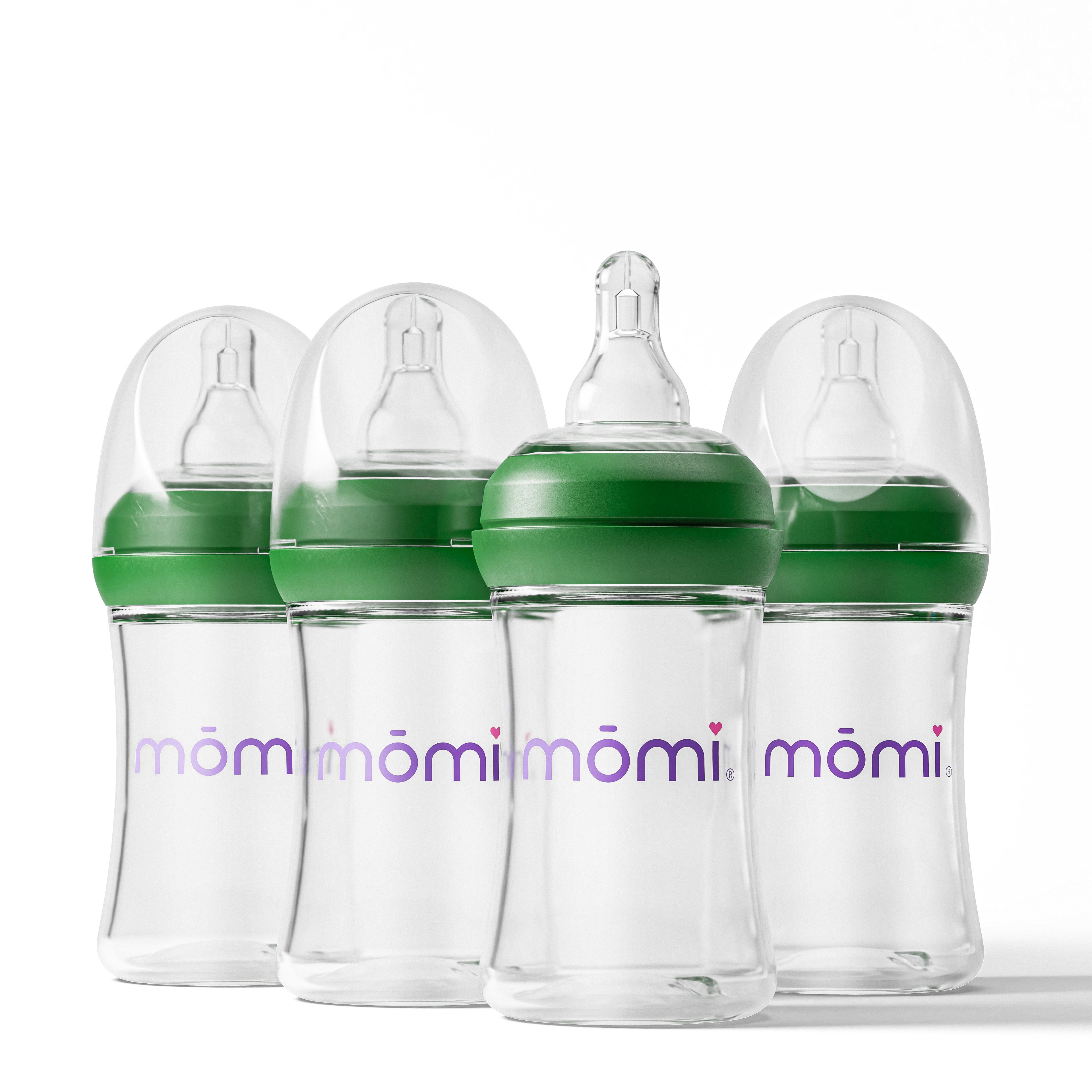 momi vibes breast-like bottle sets - evergreen