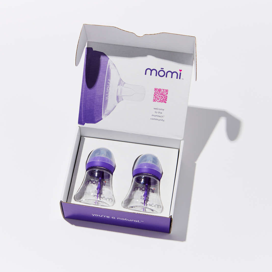 Momi 2-Bottle Set Glass overhead shot