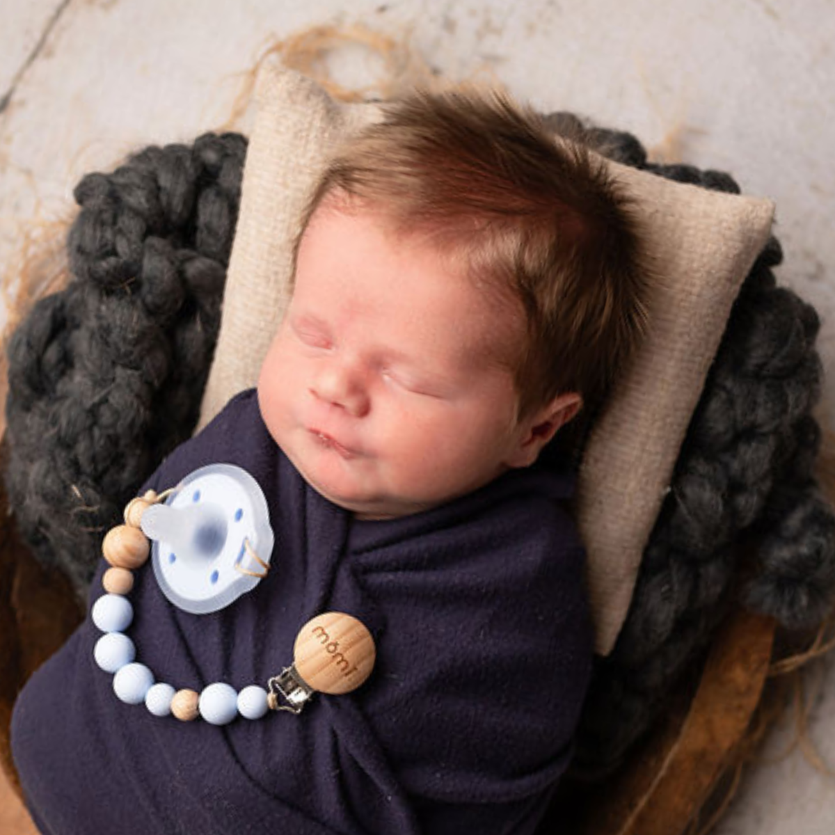 babypace breast-like pacifier 0-12 mo single - cloudless | mōmi