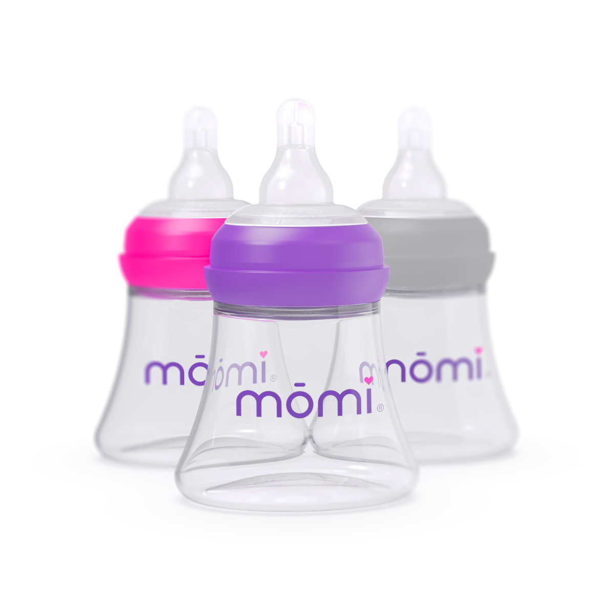 mōmi breast-like bottle set, glass