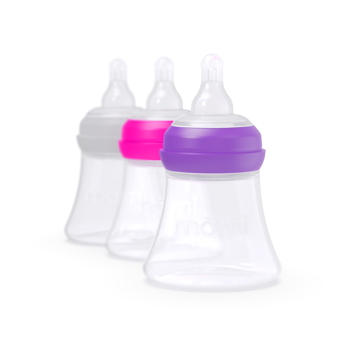 mōmi breast-like bottle set, plastic