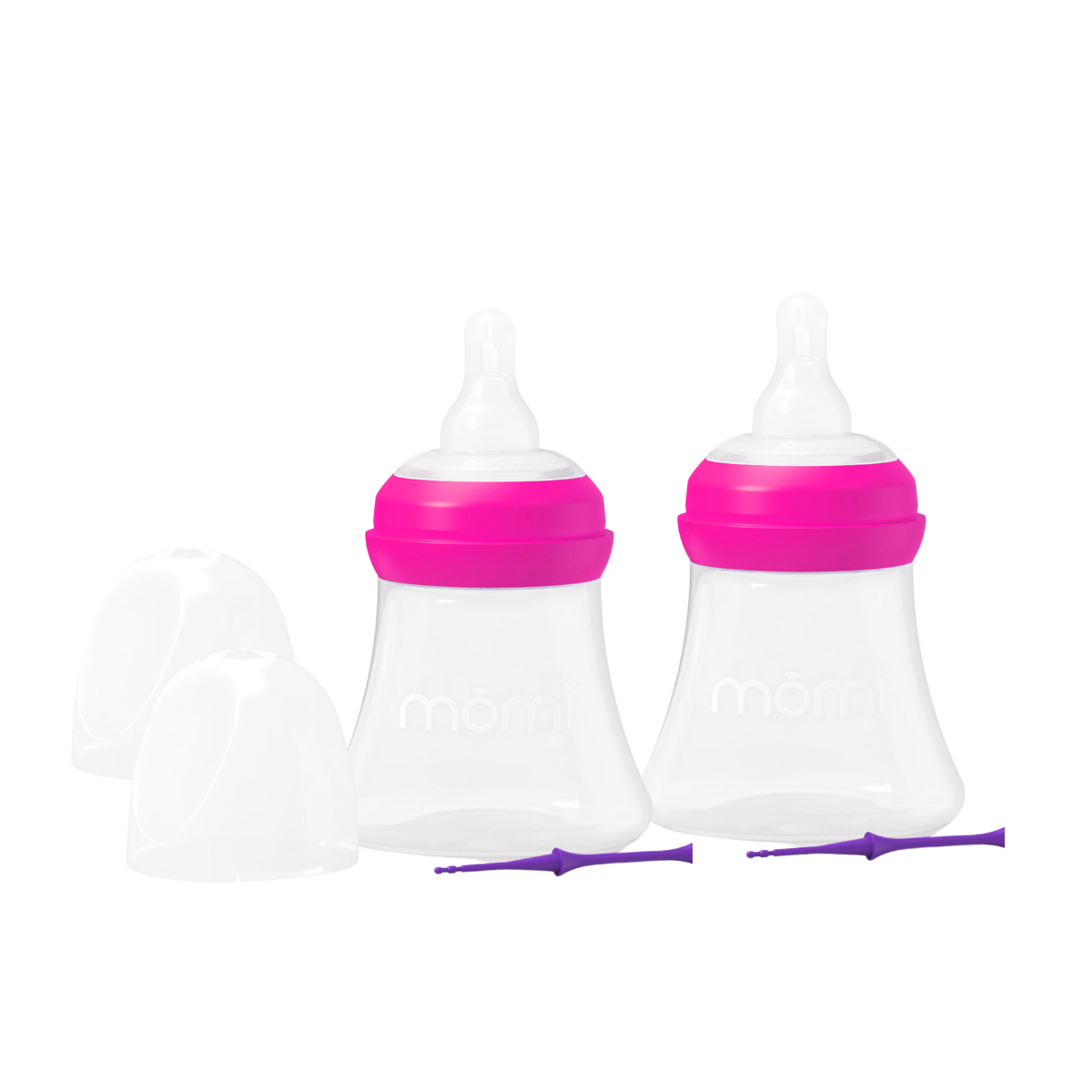 mōmi breast-like bottle set, plastic