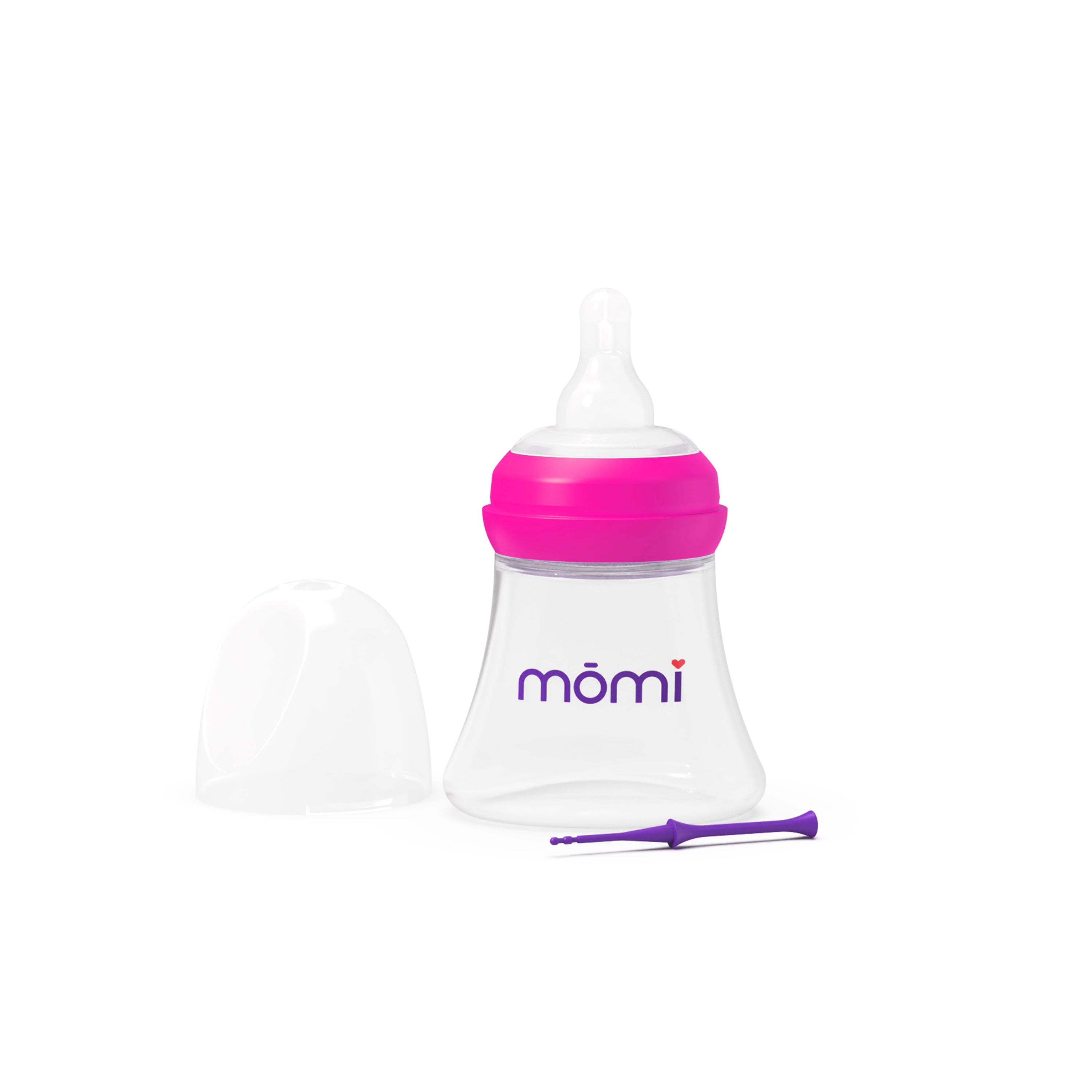 mōmi breast-like bottle set, glass