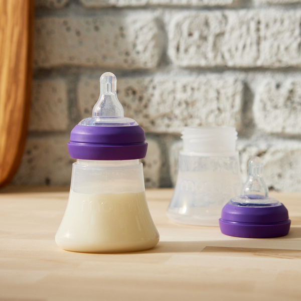 Breastfeeding Baby Bottles Glass & Plastic Sets mōmi