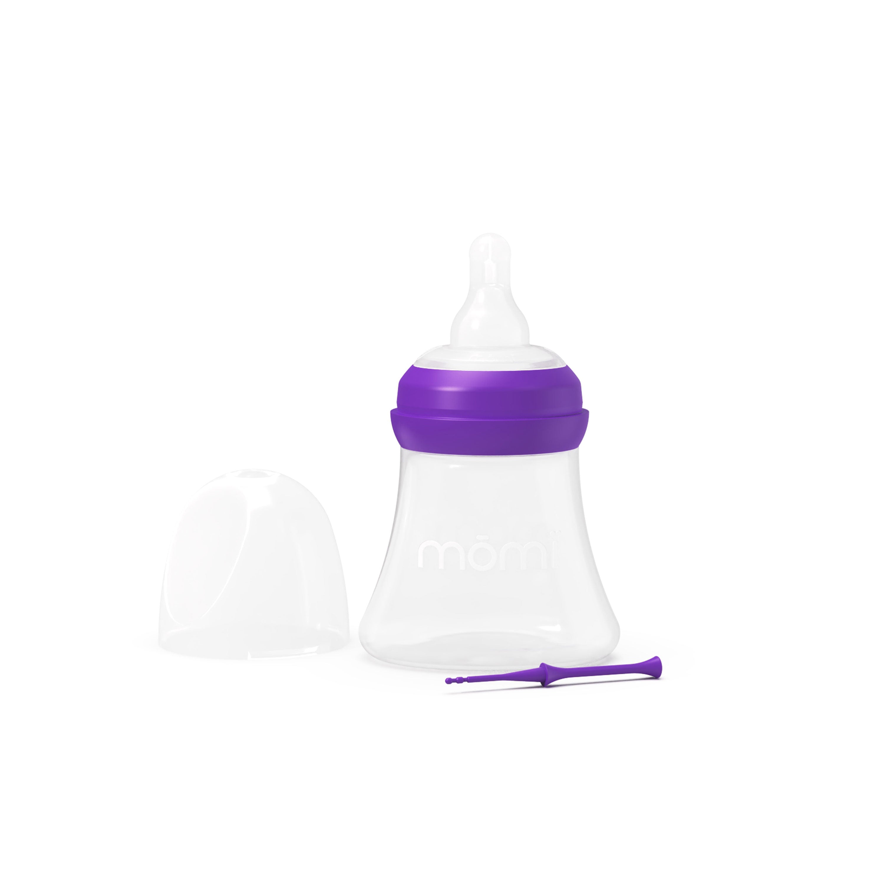 mōmi breast-like bottle, plastic 5oz purple